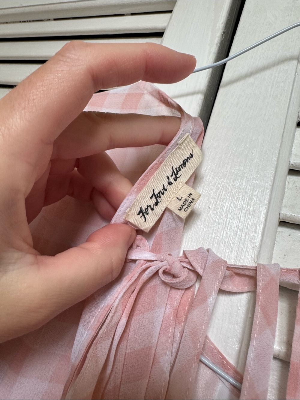 For Love & Lemons sheer gingham Dress - Picture 4 of 5